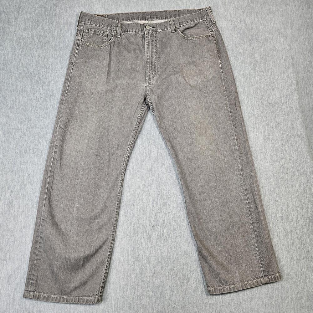 Levis 569 Jeans Mens 40x30 Gray Loose Straight Relaxed Fit Denim Cotton Pockets